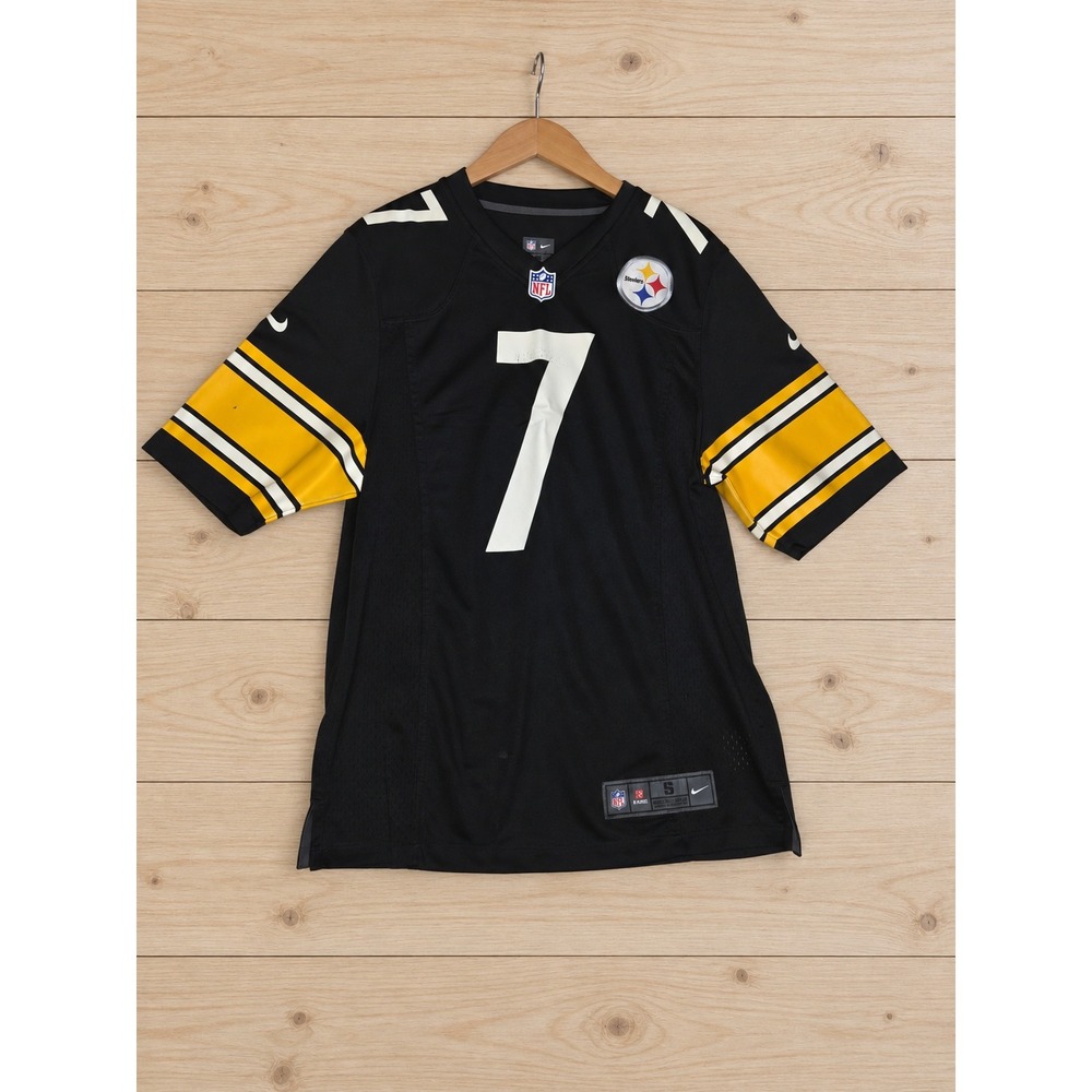 Nike NFL Pittsburgh Steelers Ben Roethlisberger 7 Jersey Black Mens Small